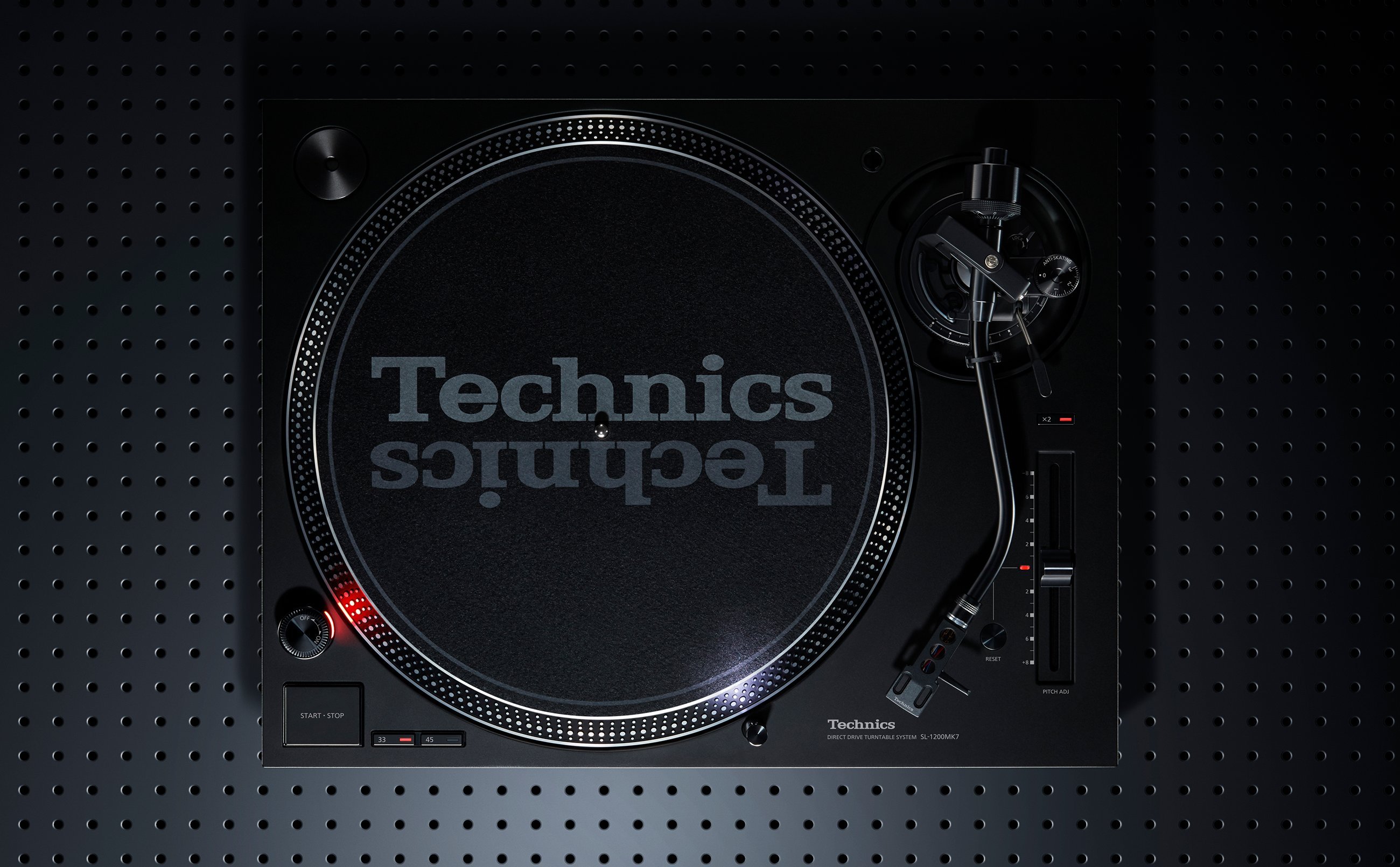 Turntable marked Technics.