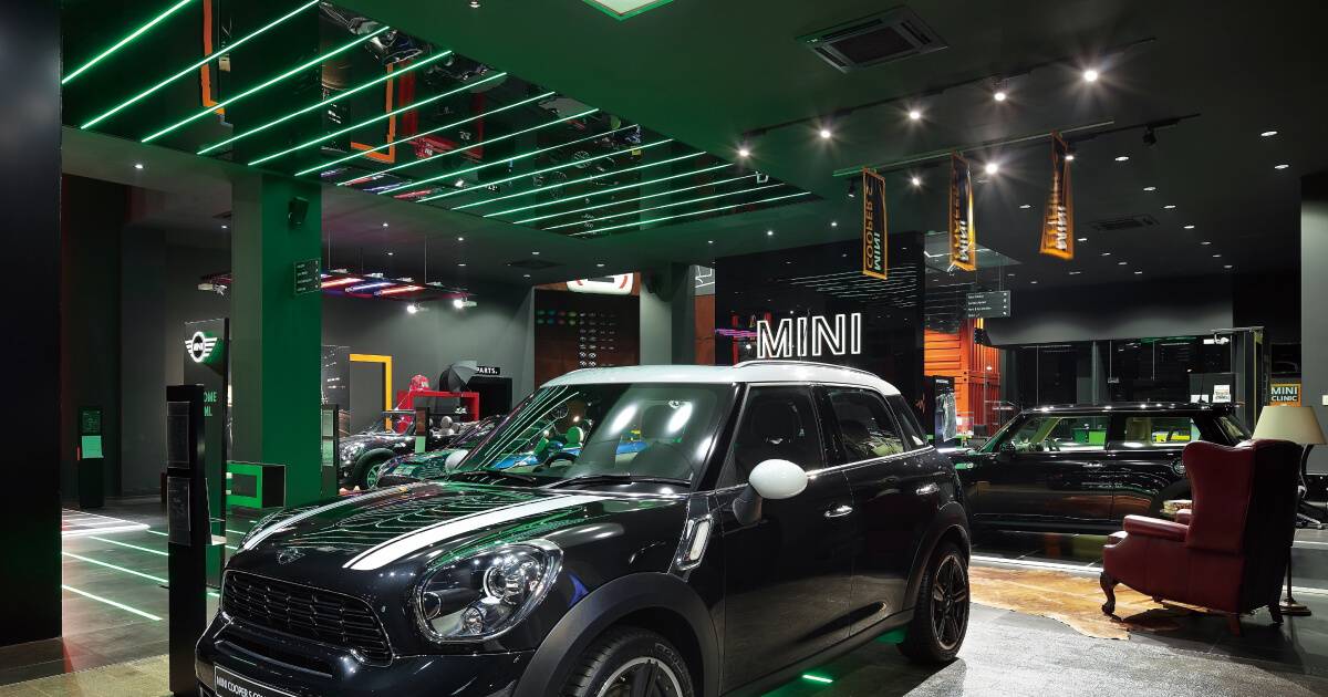MINI cooper showroom Maxindo | กรณีศึกษา | ประเทศไทย | Panasonic Lighting