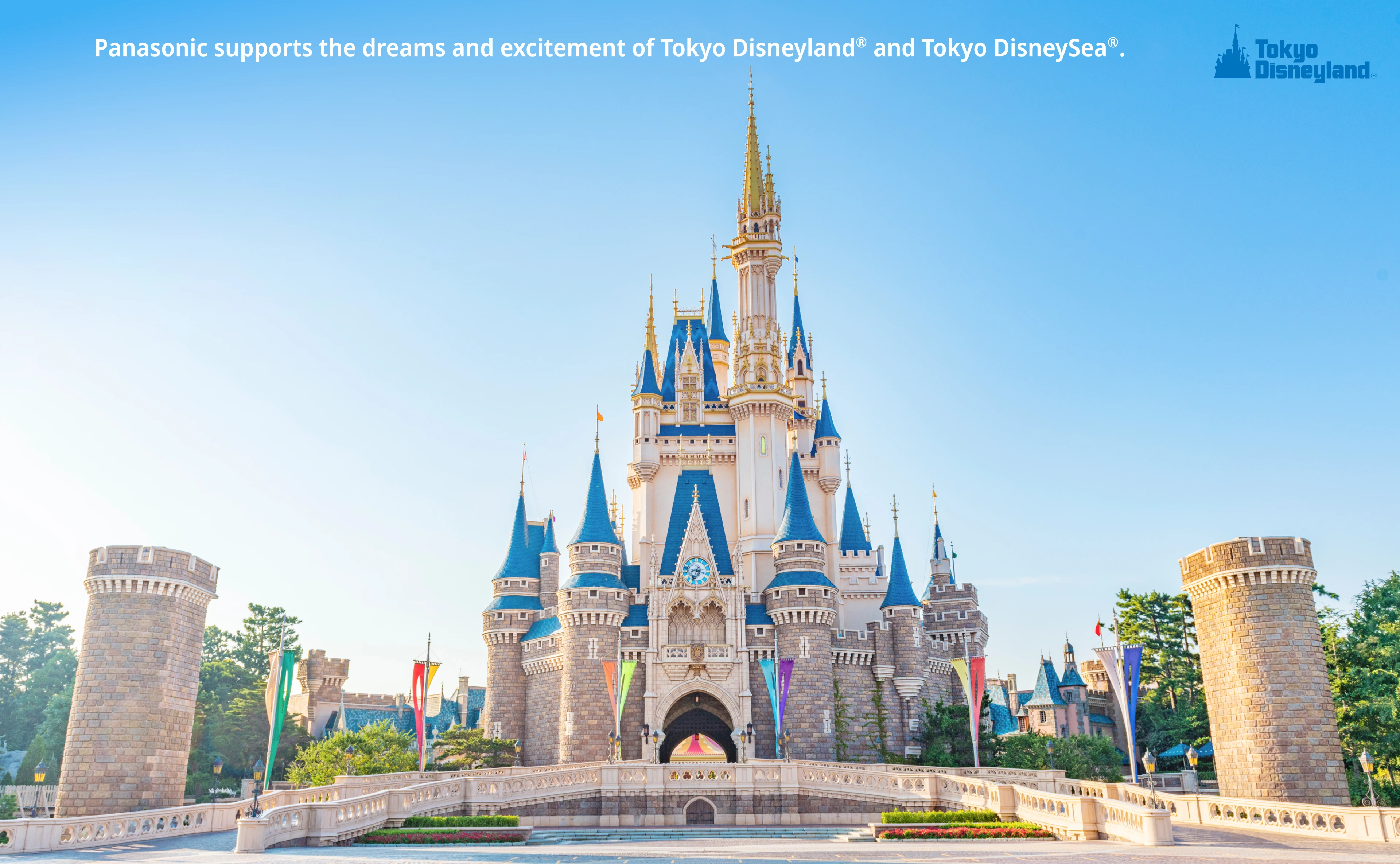 Panasonic supports the dreams and excitement of Tokyo Disneyland® and Tokyo DisneySea®.