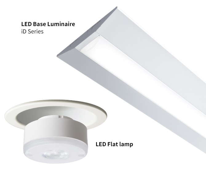 LED Base Luminaire iD Series, LED Flat lamp