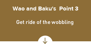 Wao and Baku's Point 3 Get ride of the wobbling