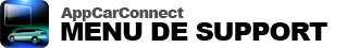 AppCarConnect Menu de support