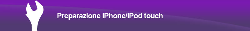 Preparazione iPhone/iPod touch